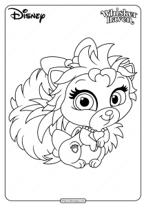 printable palace pets thistleblossom pdf coloring page