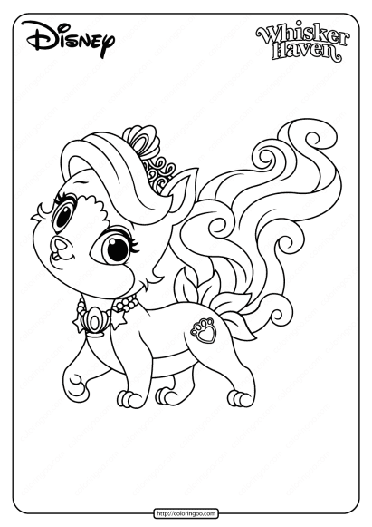 printable palace pets treasure pdf coloring page