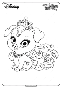 printable palace pets truffles pdf coloring page