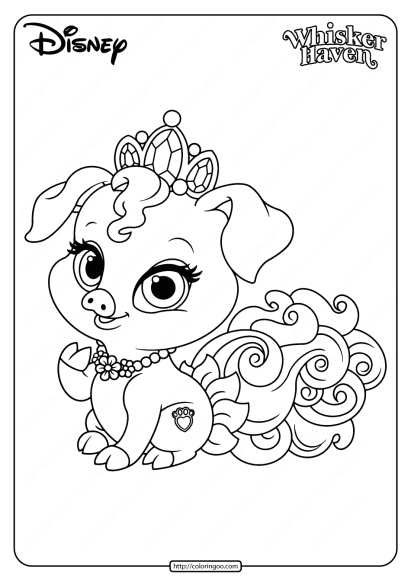 printable palace pets truffles pdf coloring page