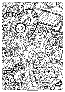 free printable zentangle lips pdf coloring page