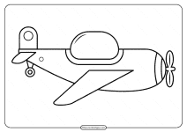 Free Printable Airplane Pdf Coloring Page 07