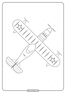 free printable airplane pdf coloring page 09