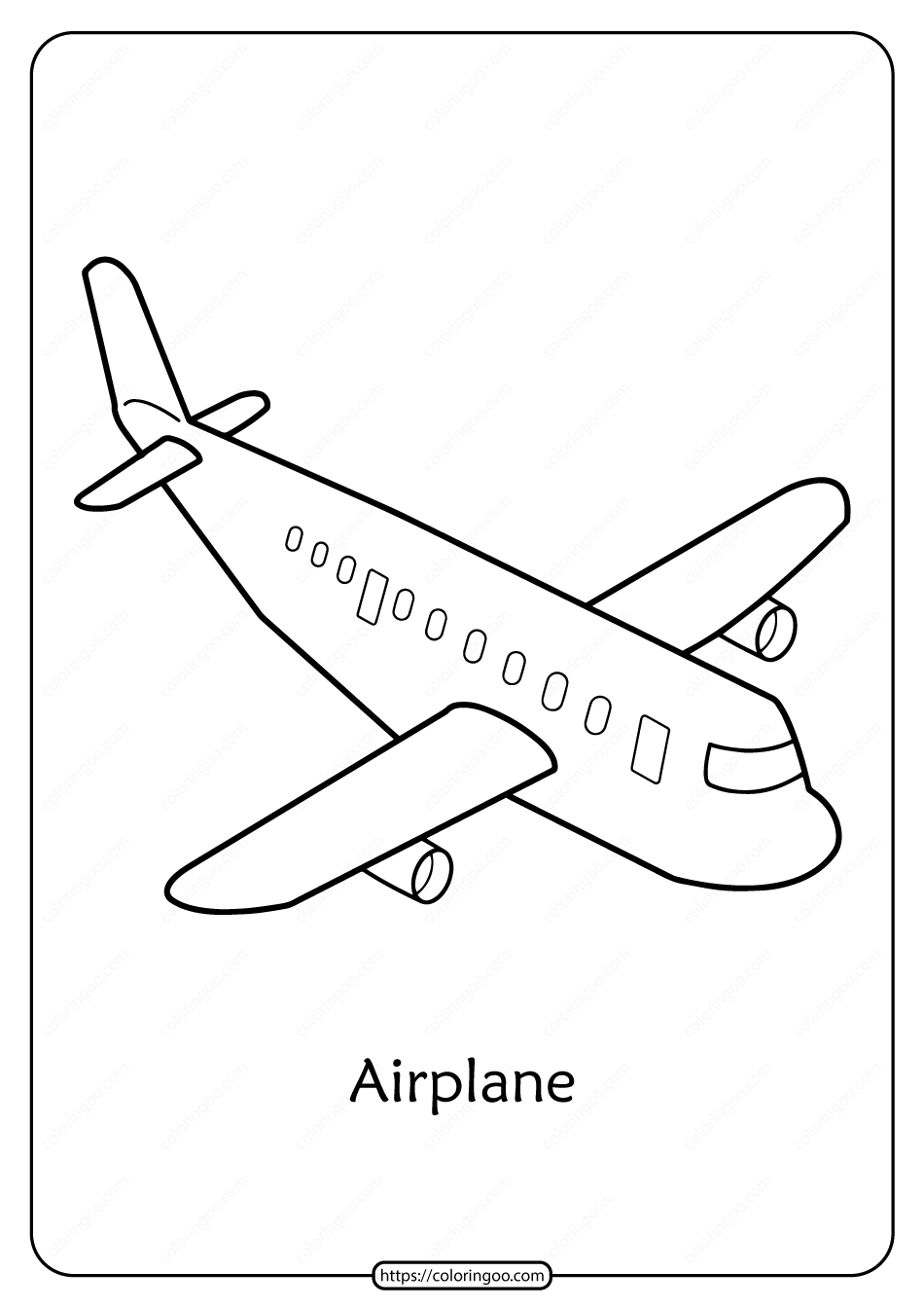 free printable airplane pdf coloring pages
