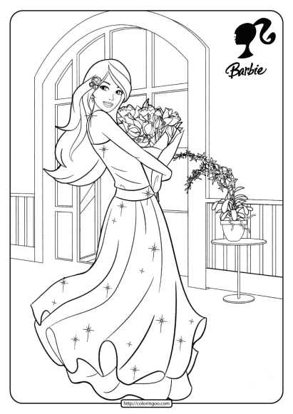 free printable barbie pdf coloring pages 15