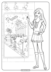 Printable Barbie Fashion Star Coloring Pages 19