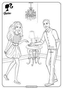 printable barbie dancing with ken coloring pages 20