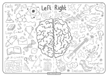 free printable brain lobes pdf coloring pages