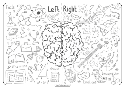 free printable brain lobes pdf coloring pages