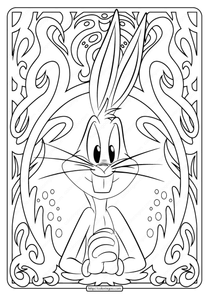 free printable bugs bunny pdf coloring page