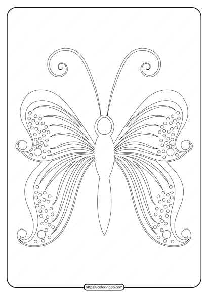 free printable butterfly pdf coloring pages 56