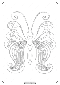 free printable butterfly pdf coloring pages 57