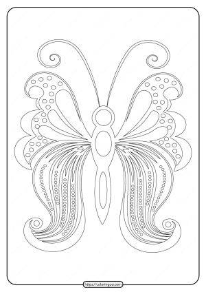 free printable butterfly pdf coloring pages 57