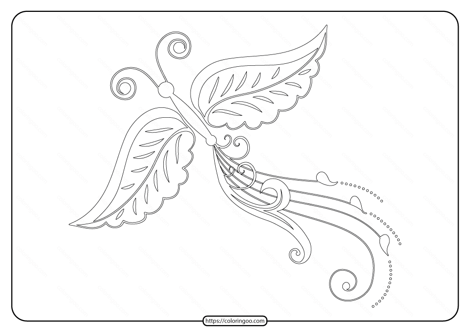 Free Printable Butterfly Pdf Coloring Pages 58