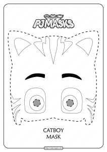 free printable catboy pj masks coloring page