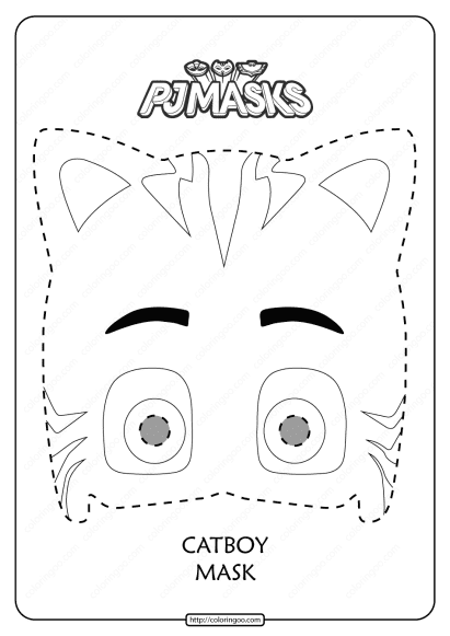 free printable catboy pj masks coloring page