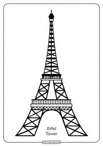 free printable eiffel tower pdf outline