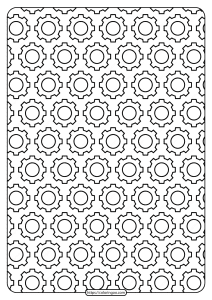 free printable gear outline pdf patterns 02