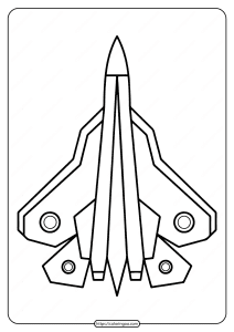 free printable military fighter plane coloring page