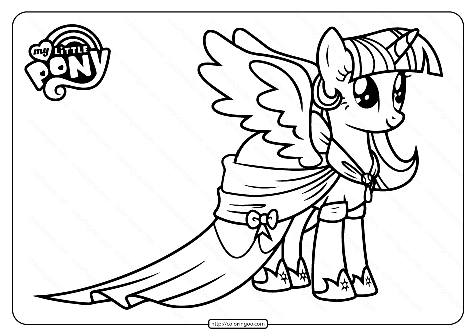 free printable mlp twilight sparkle coloring pages
