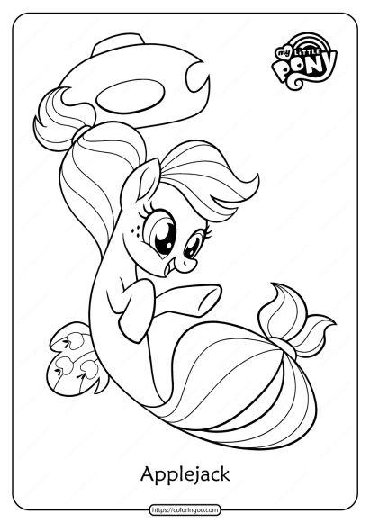 free printable my little pony applejack coloring page