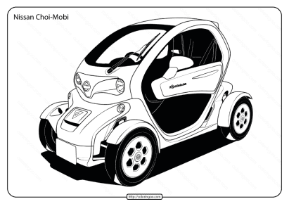 free printable nissan choi mobi pdf coloring page