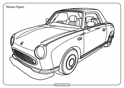 free printable nissan figaro pdf coloring page