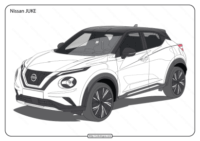 free printable nissan juke pdf coloring page