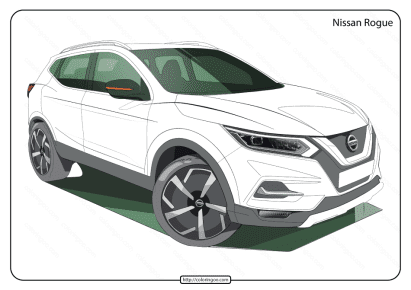 free printable nissan rogue pdf coloring page