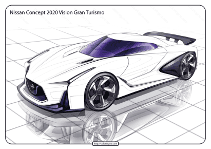 free printable nissan vision gran turismo coloring page