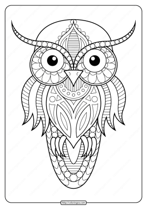 Free Printable Owl Animal Coloring Page