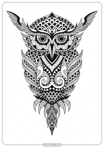 free printable owl coloring page 005