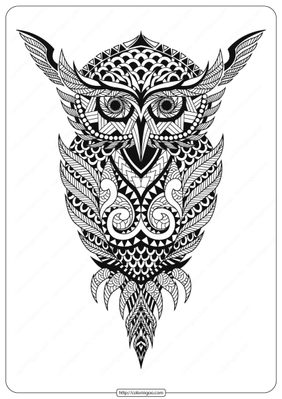 free printable owl coloring page 005