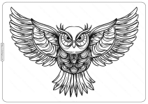Free Printable Owl Animal Coloring Page - 006