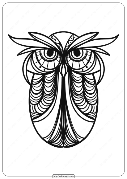 free printable owl coloring page 007