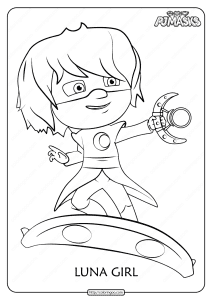 free printable pj masks luna girl coloring page