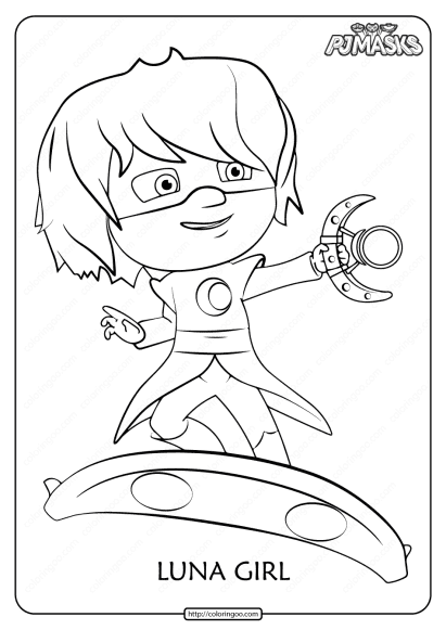 free printable pj masks luna girl coloring page