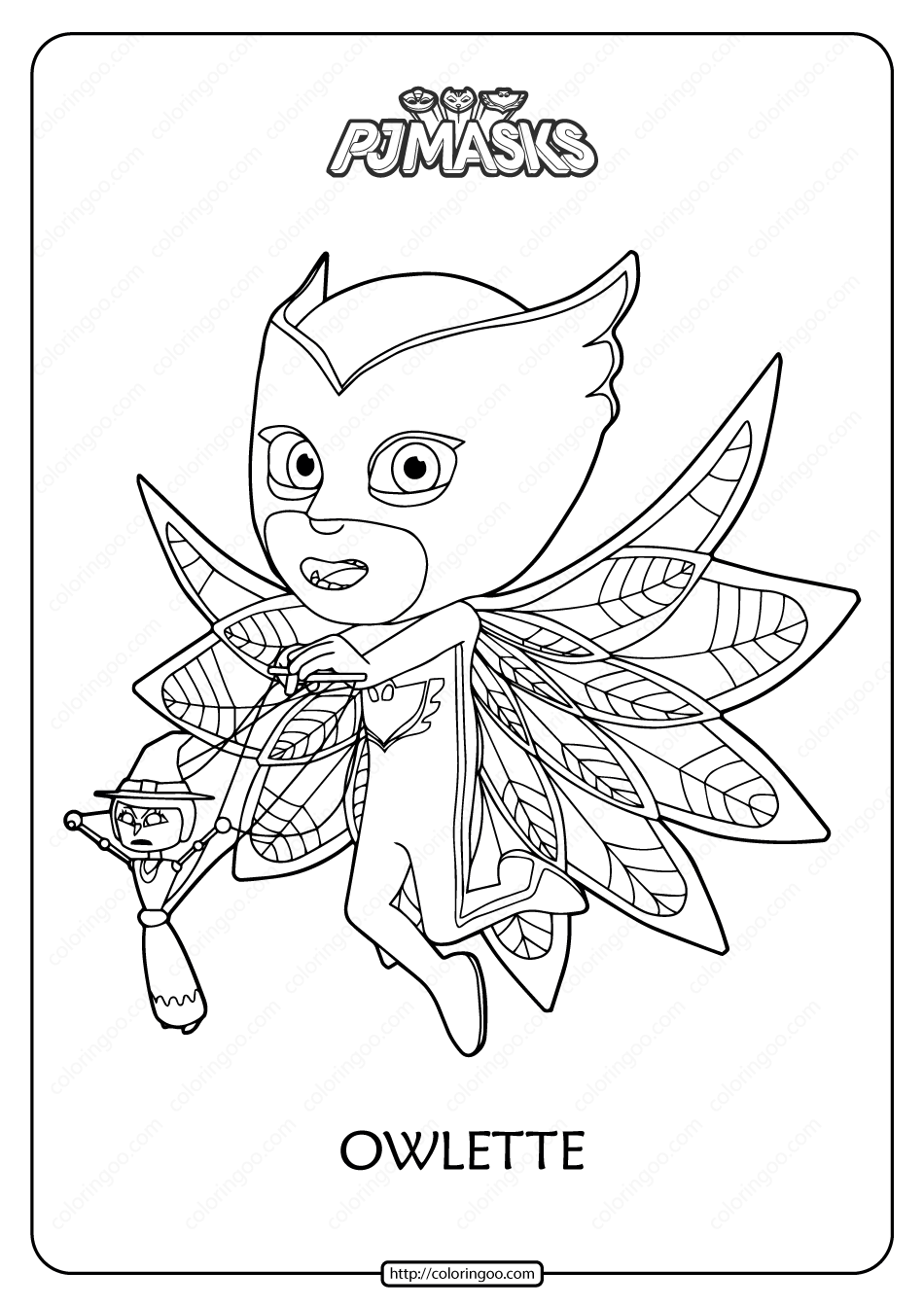 free printable pj masks owlette coloring pages