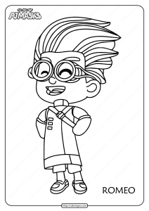 free printable pj masks romeo coloring pages