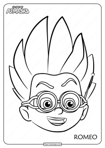 free printable pj masks romeo mask coloring page