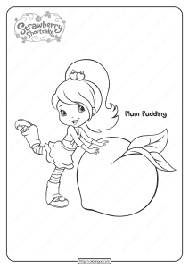 free printable plum pudding coloring pages