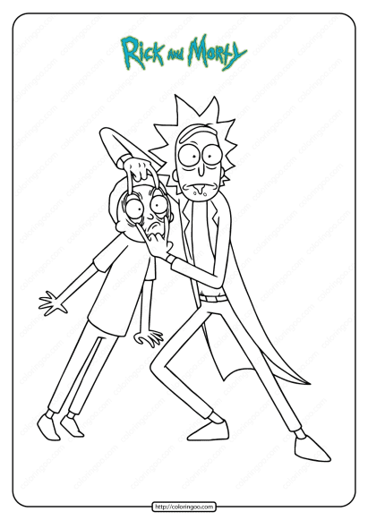 free printable rick and morty coloring pages