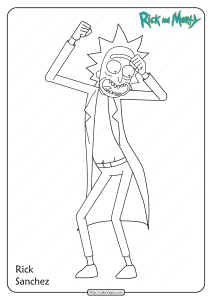 free printable rick sanchez coloring pages