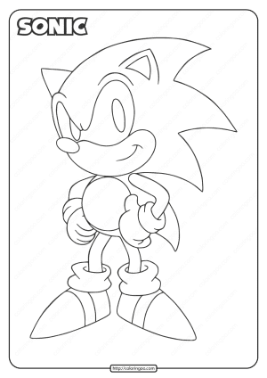 Free Printable Sonic Pdf Coloring Page