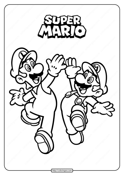 free printable super mario pdf coloring pages