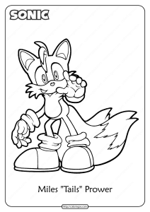 printable miles tails prower pdf coloring pages