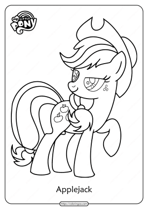 printable my little pony applejack pdf coloring pages