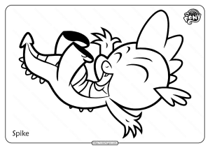 printable my little pony spike coloring pages