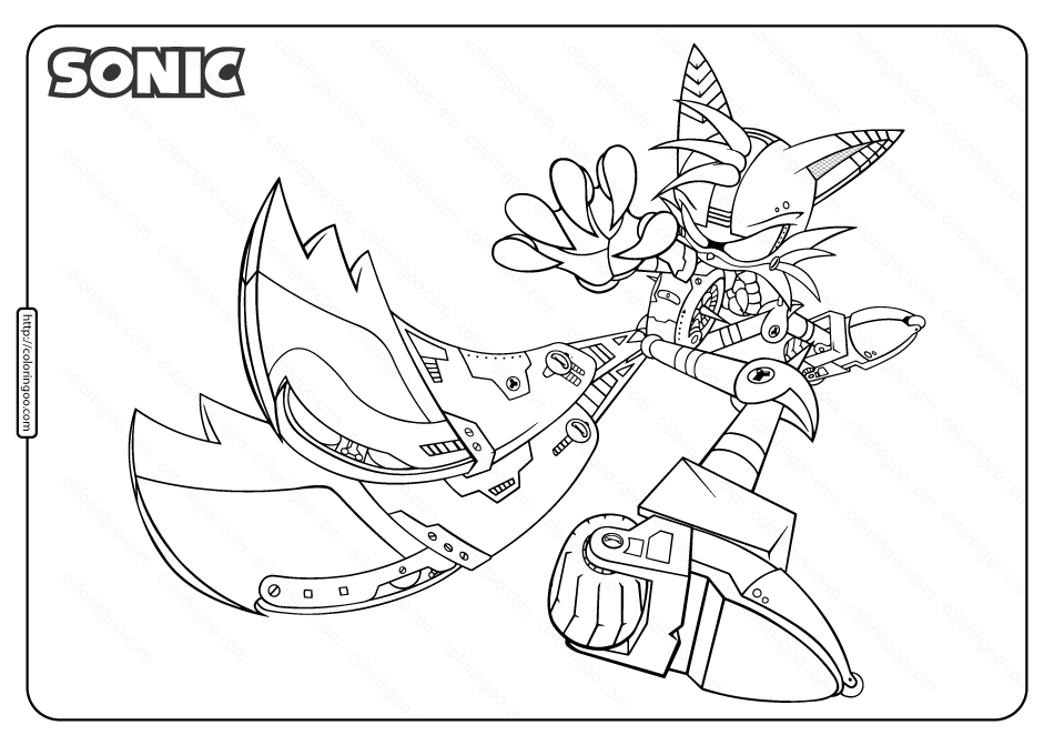 printable sonic miles tails prower coloring page