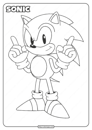 Printable Sonic Knuckles the Echidna Coloring Page